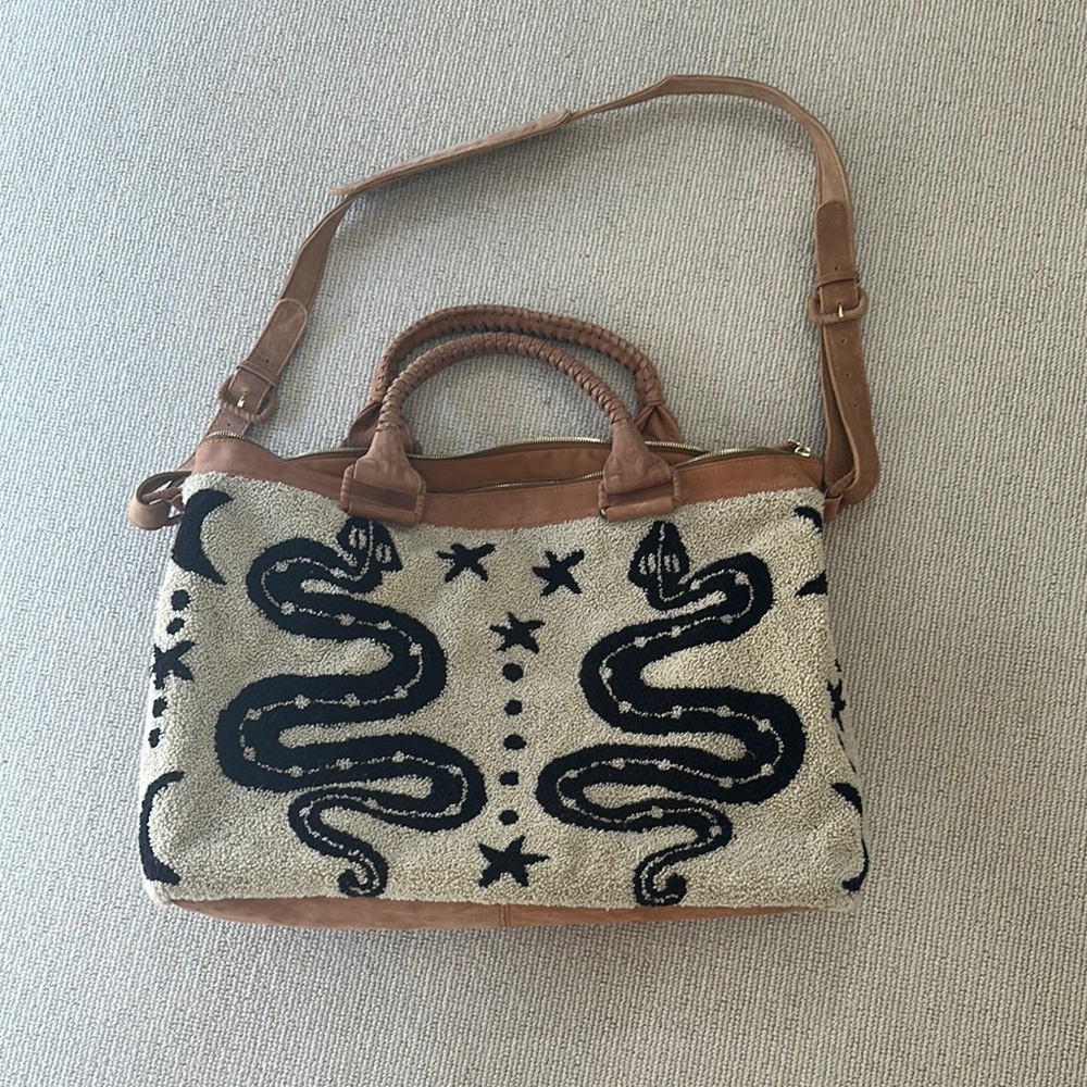 Cleobella sold out  Tan and Black Snake Pattern Women Bag